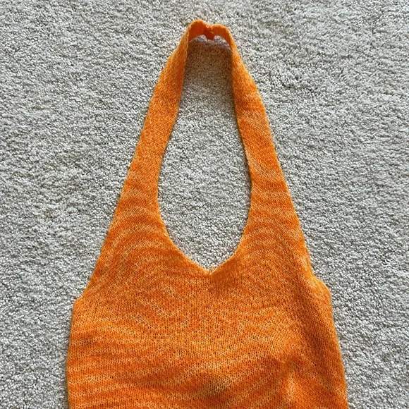 ORANGE MIDI DRESS - Picture 4 of 8